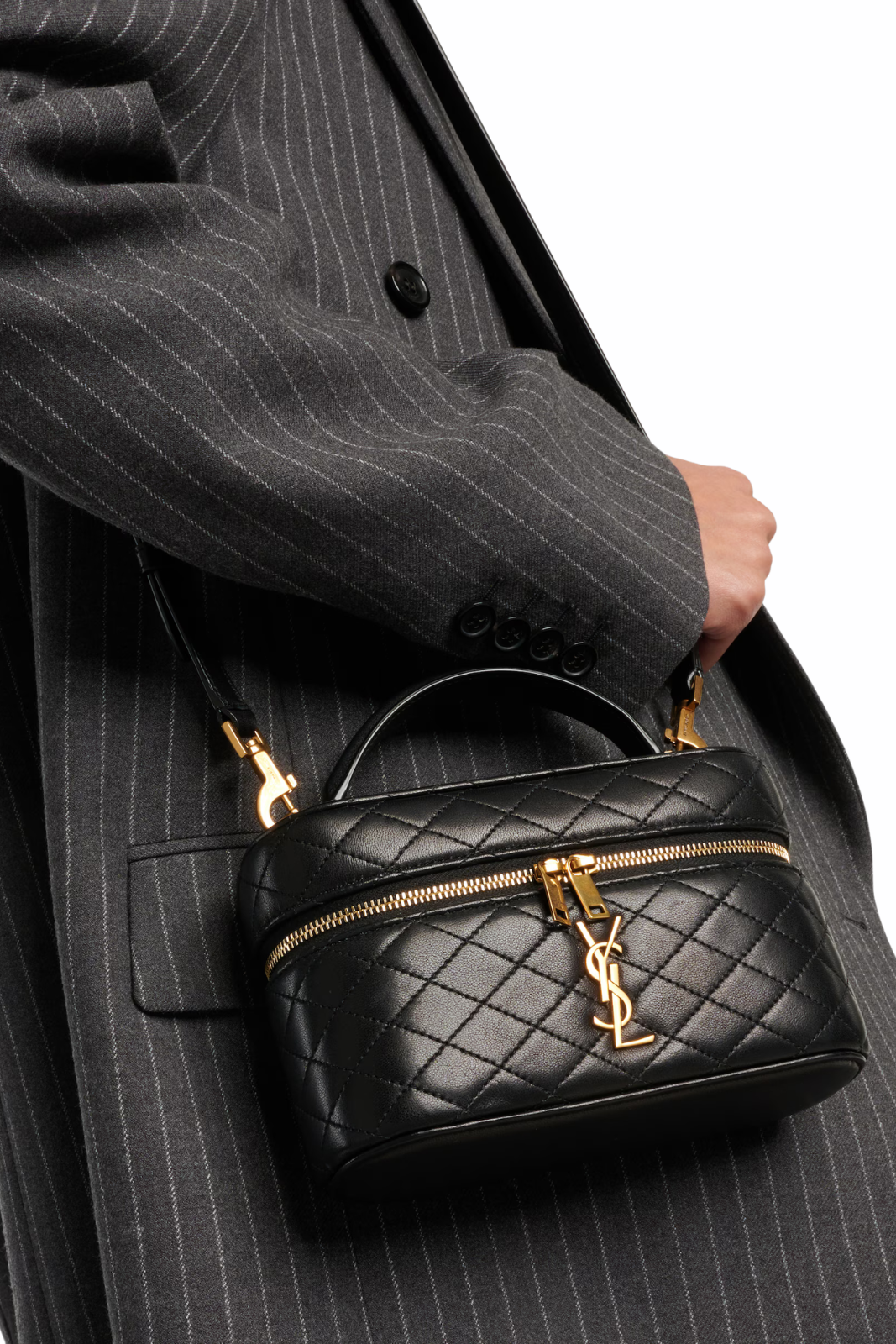 Saint Laurent Gaby quilted leather bag Black