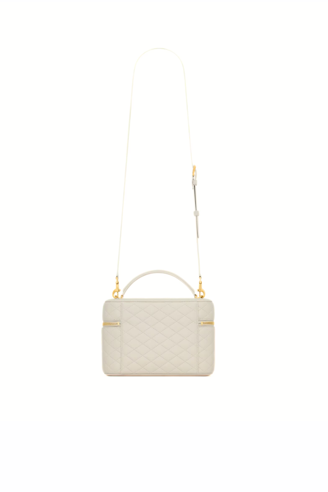 Saint Laurent Gaby Large Vanity Bag in Lambskin White