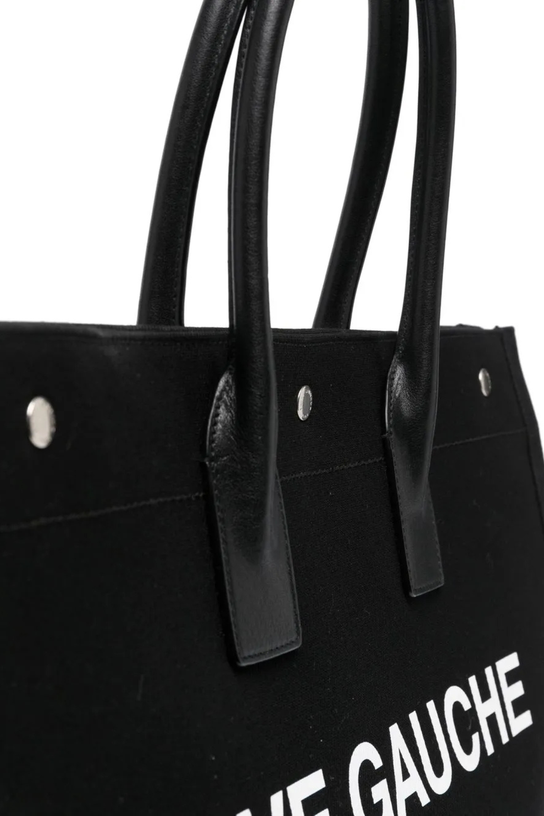Saint Laurent large Rive Gauche tote bag Black white