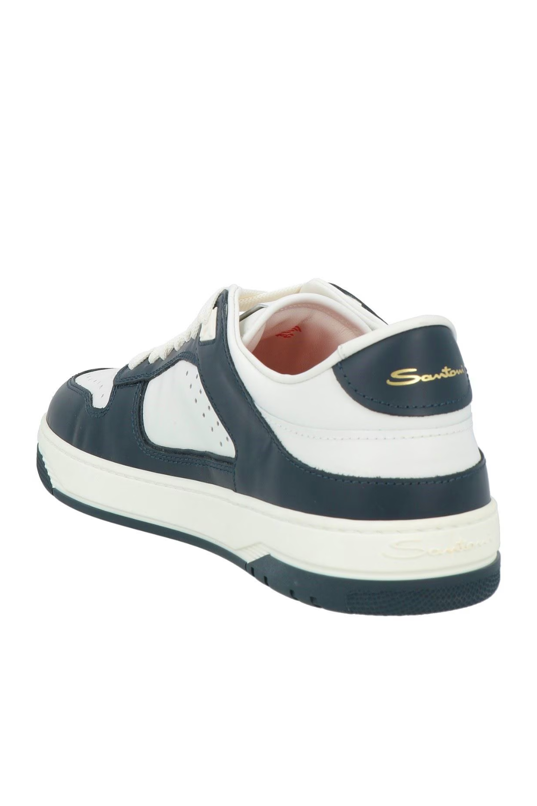 Santoni Low-top Man Sneakers White Blue