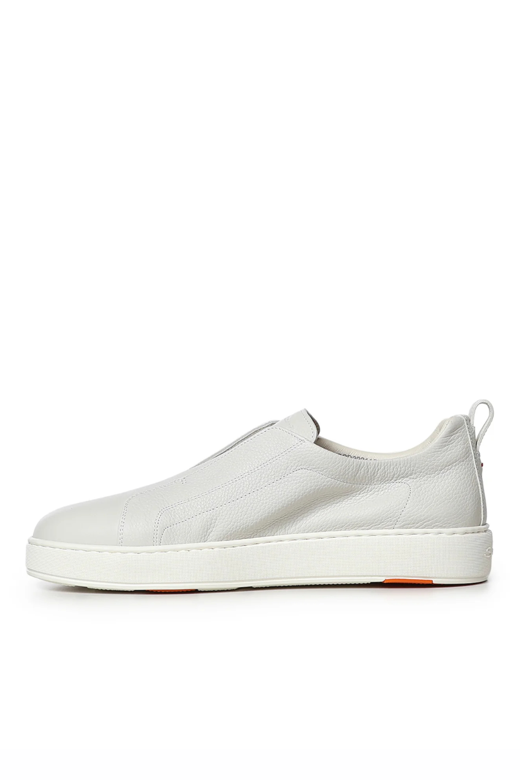 Santoni Men Leather slip-on sneakers White
