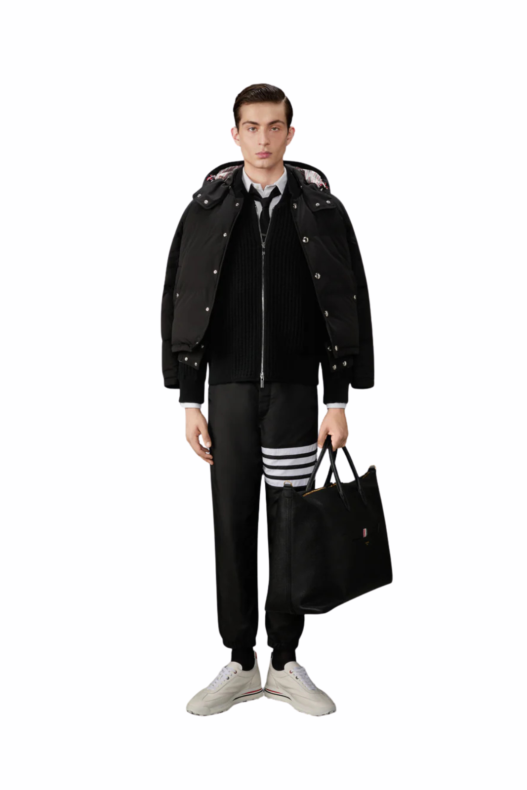 Thom Browne Shiny Ripstop 4-Bar Track Pants