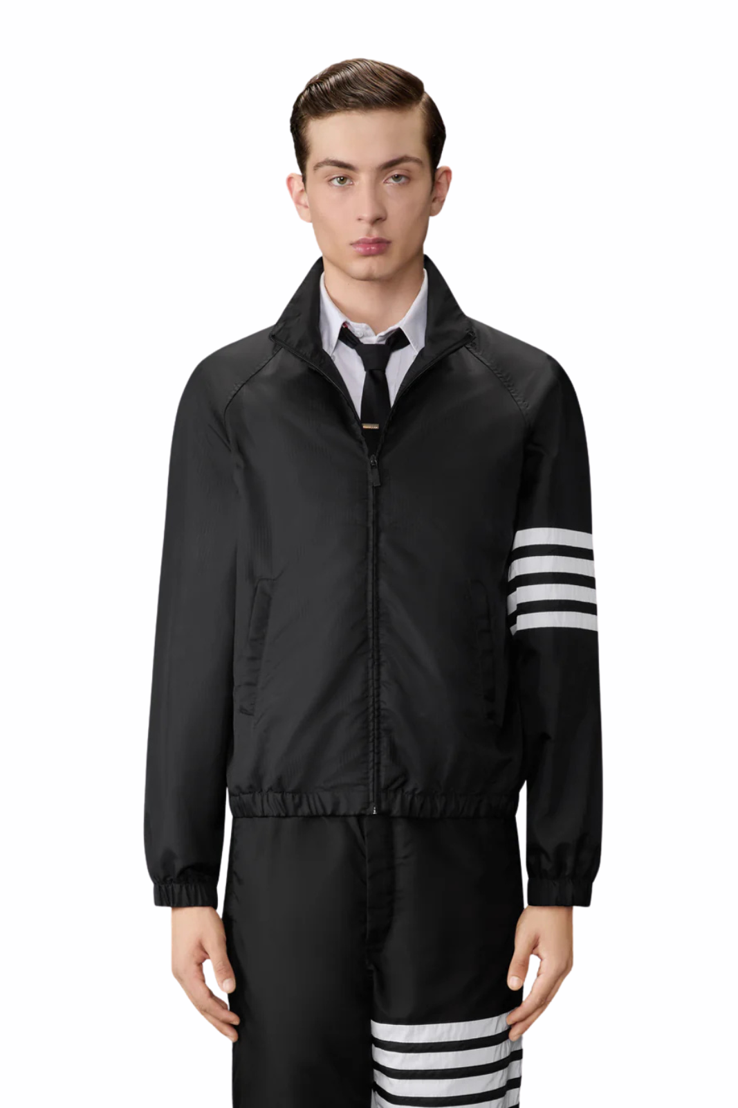 Thom Browne Shiny Ripstop Raglan 4-Bar Track jacket