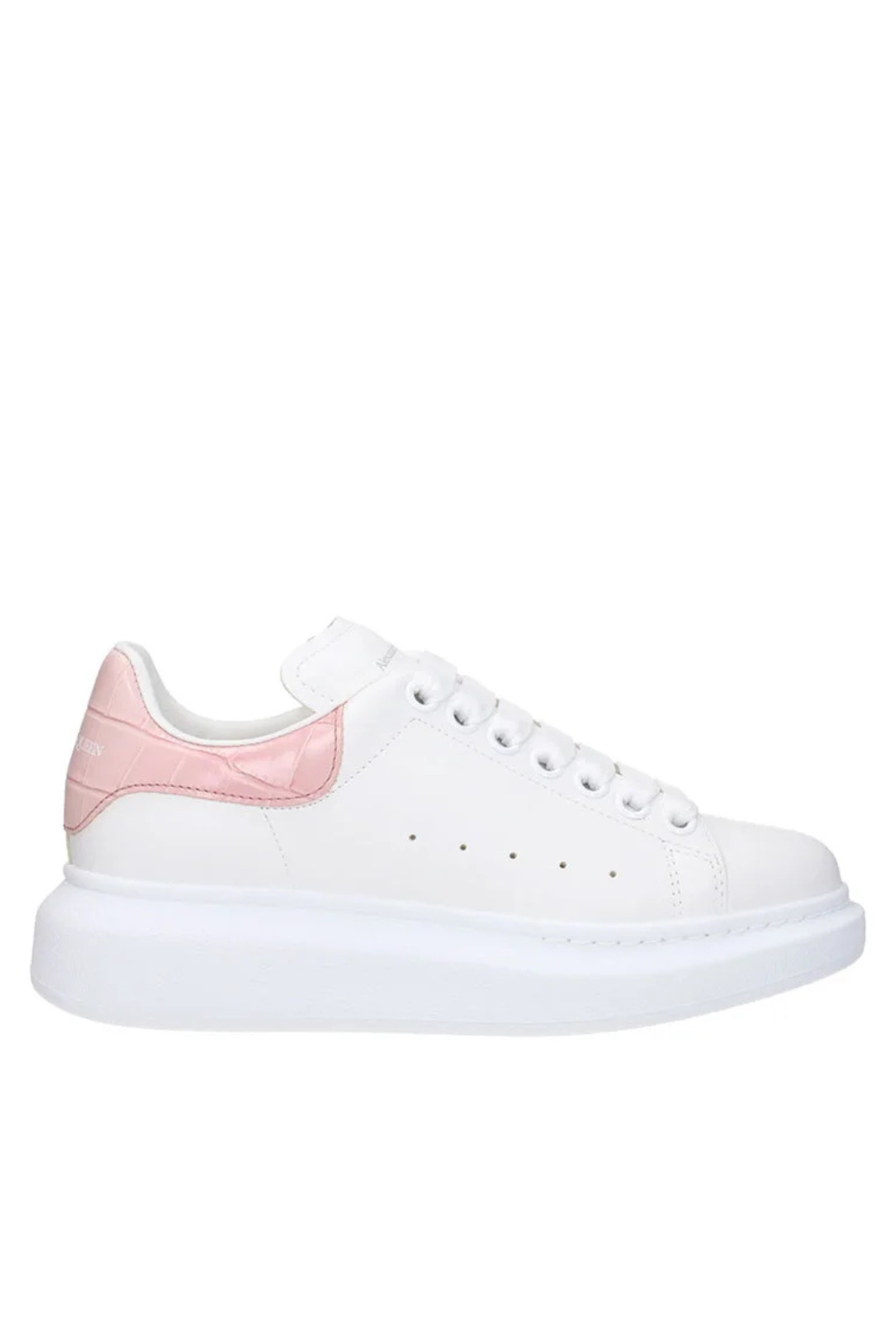 Alexander McQueen Oversized Croc Pink White Woman Sneakers