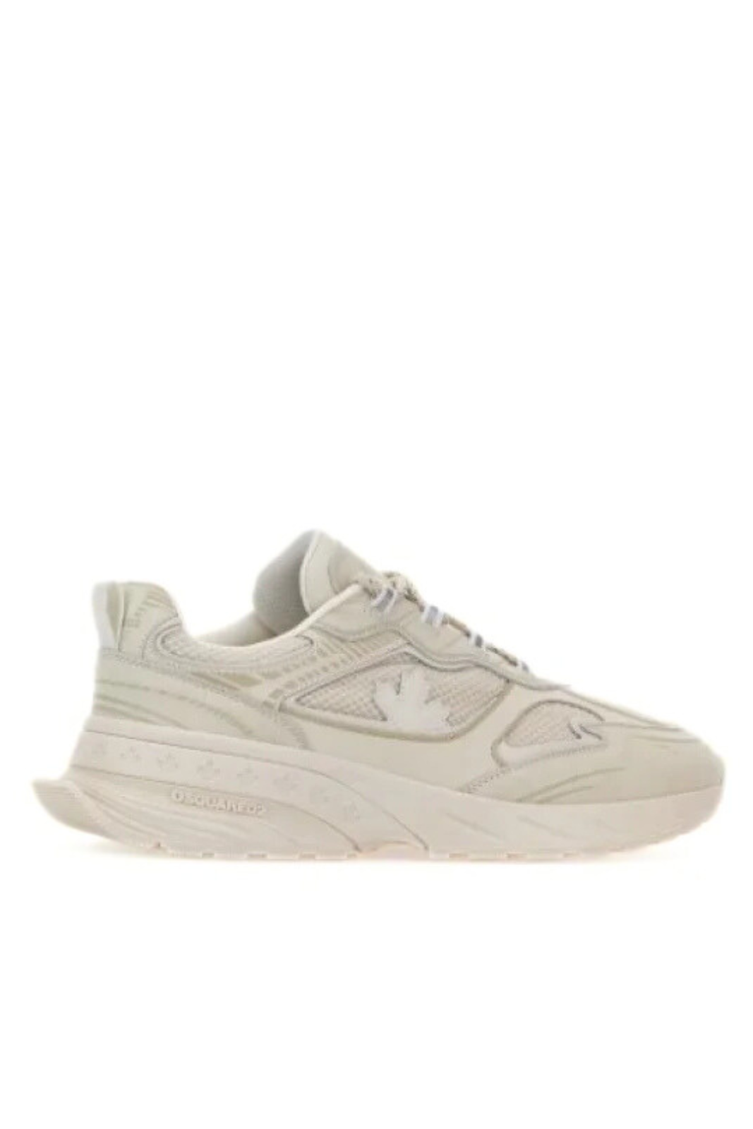 Dsquared2 Chalk Mesh and Leather Sprinter Sneakers White