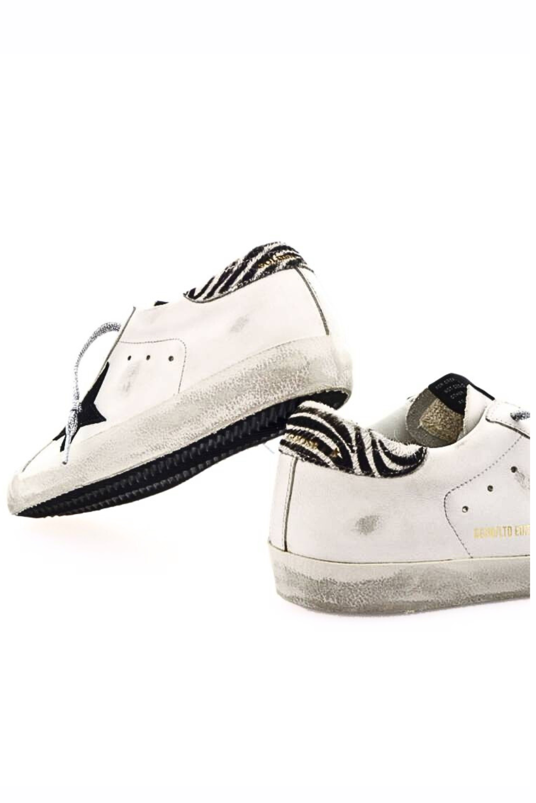 Golden Goose Super-Star Zebra Heel White