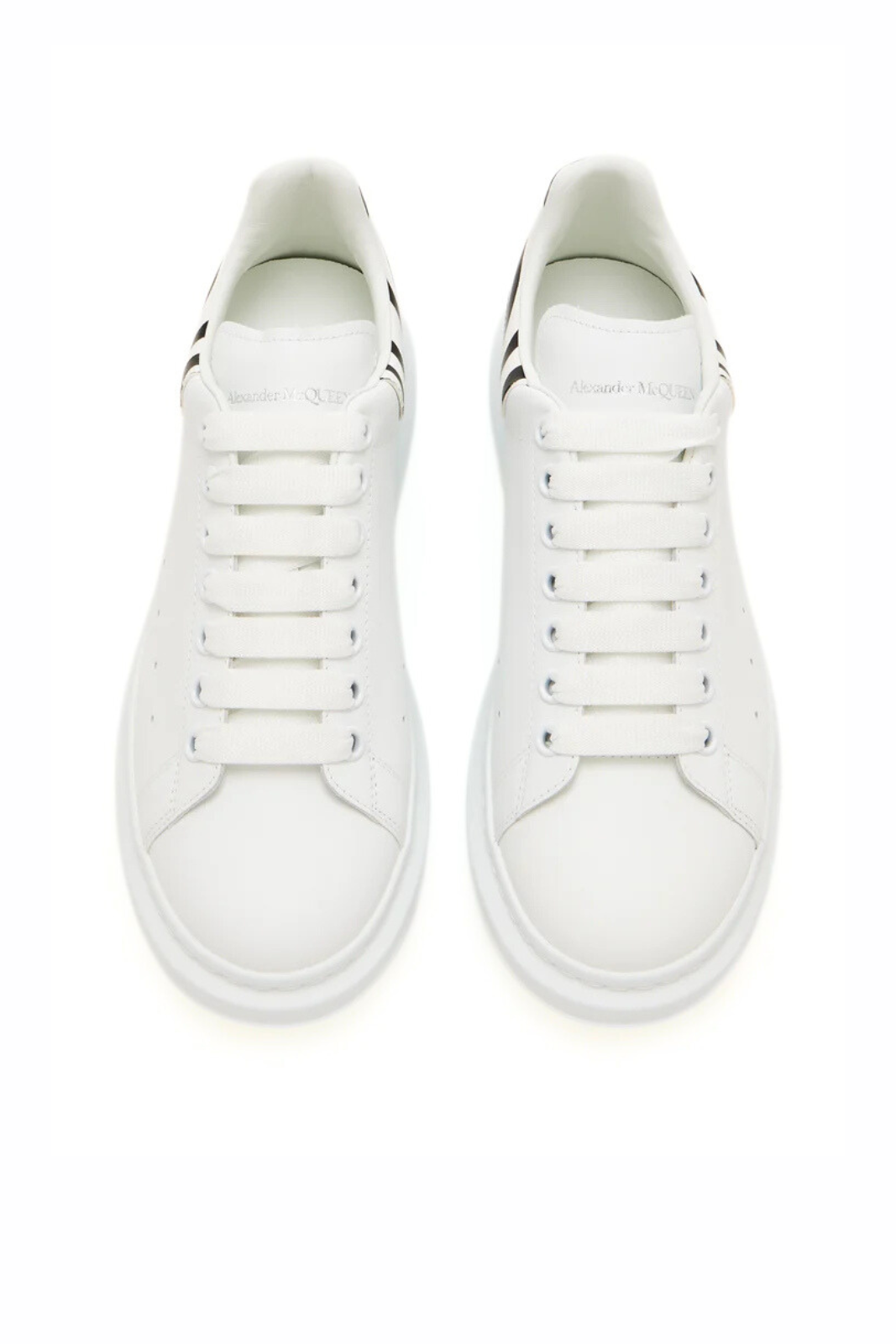 Alexander McQueen Oversized Sneakers Leather White Black