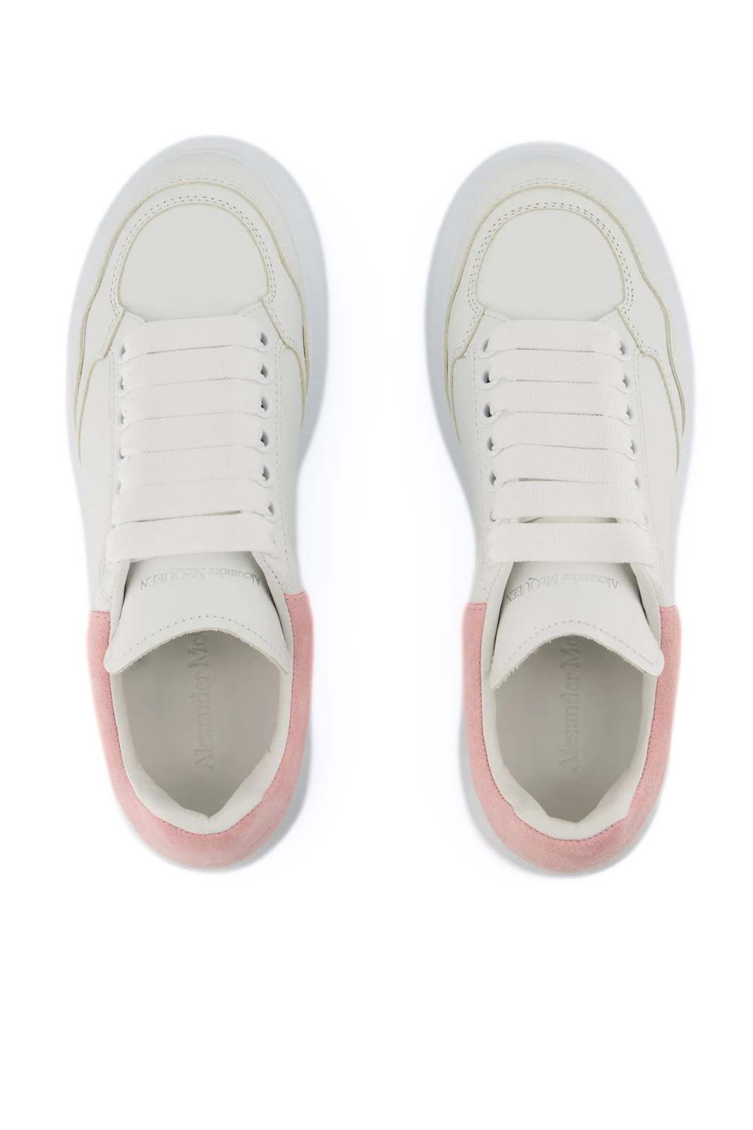 Alexander McQueen Oversized Sneakers Leather White Pink