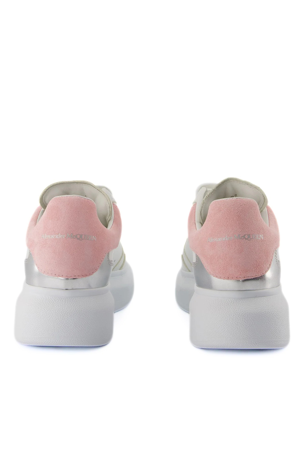 Alexander McQueen Oversized Sneakers Leather White Pink