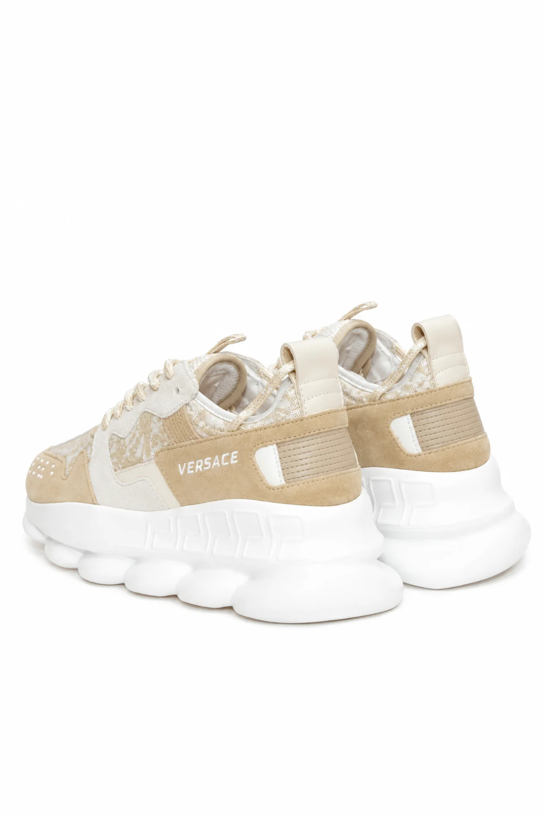 Versace Sneakers, Chain Reaction V2 Jacard, Cream