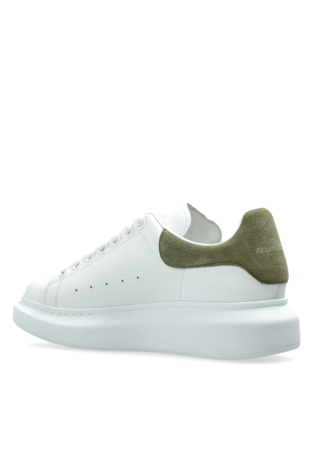 Alexander McQueen White Khaki Sports men shoes with logo