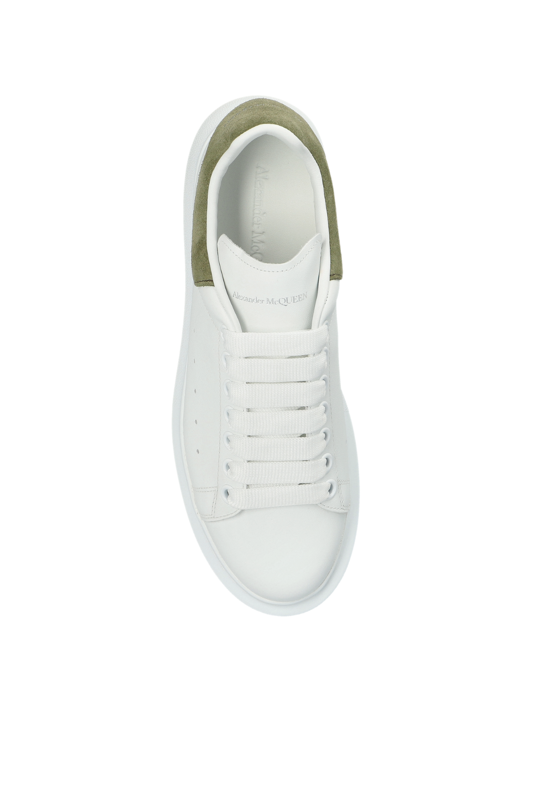 Alexander McQueen White Khaki Sports men shoes with logo