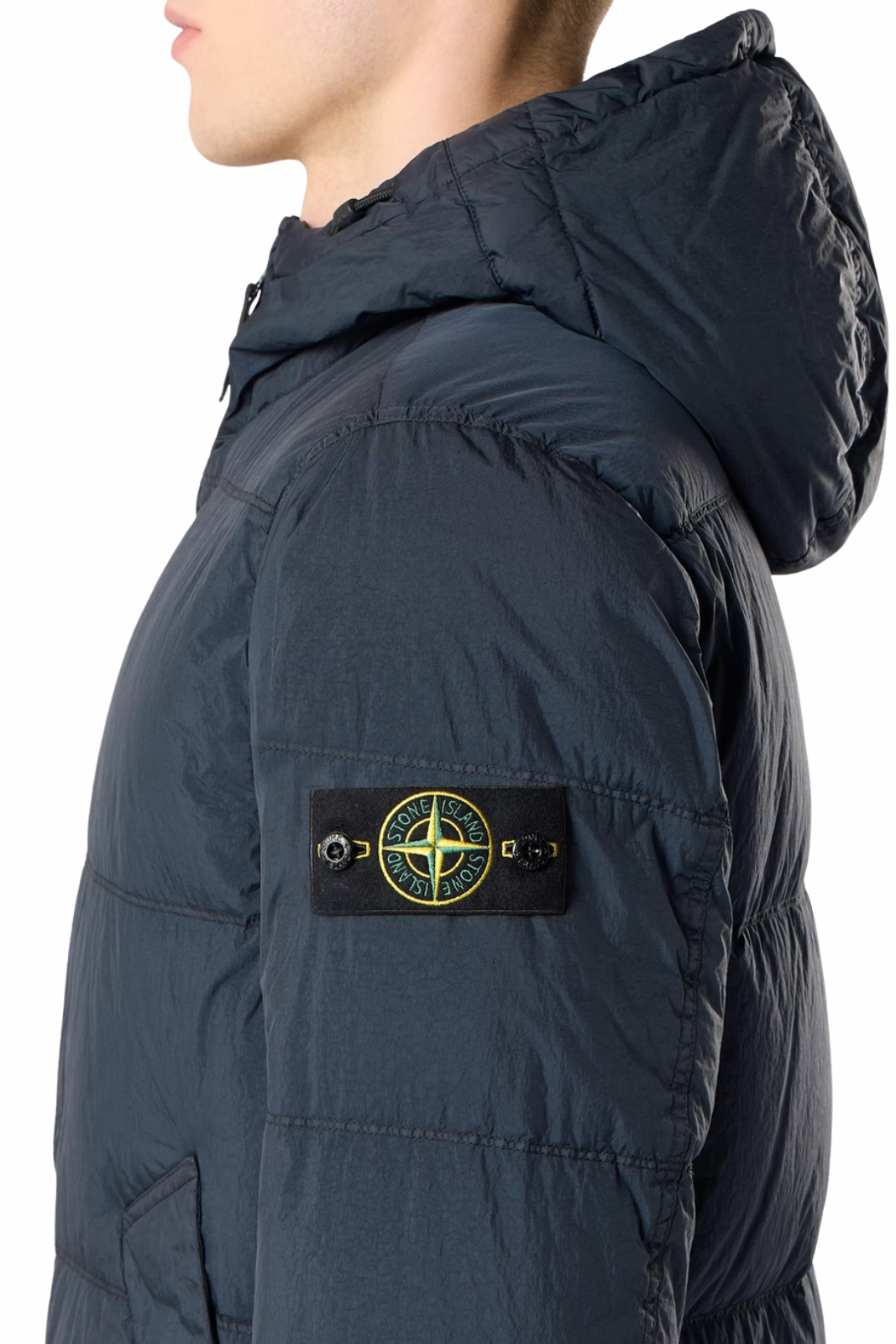 Stone Island 4100037 Crinkle Reps NY Down Jacket Navy