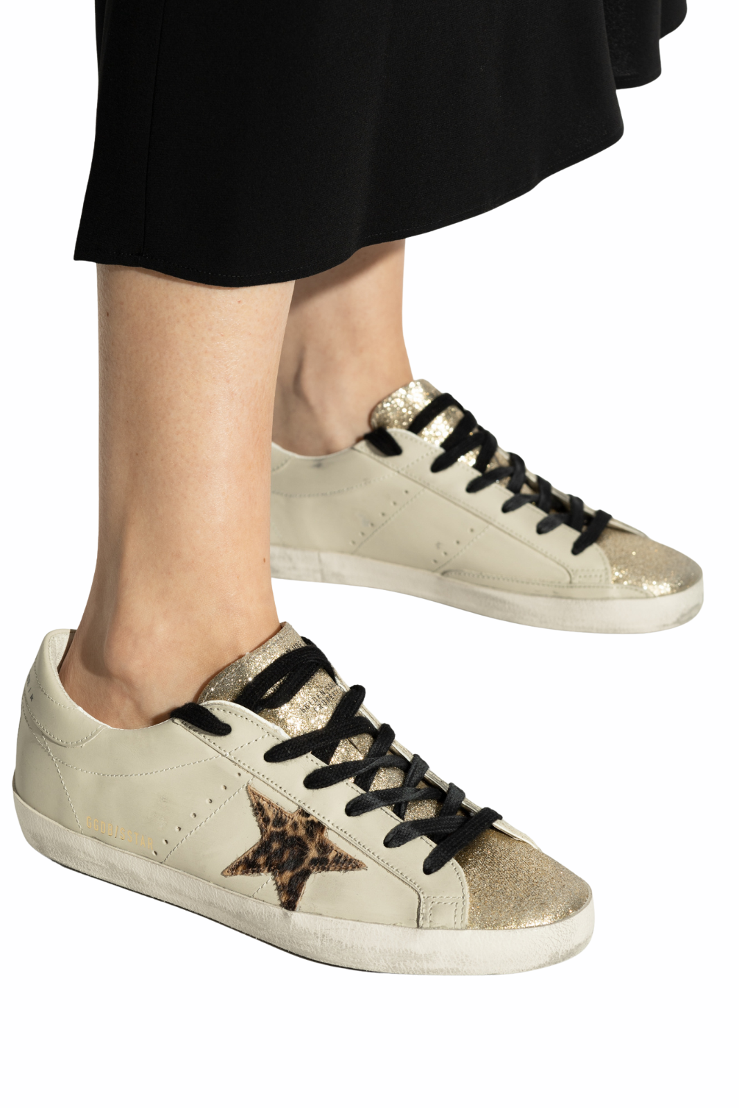 Golden Goose beige Super-Star Classic With List Sneakers