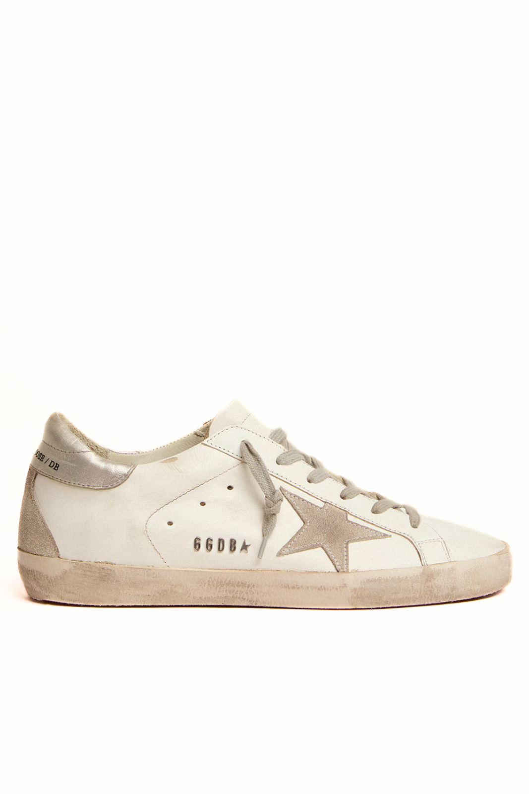 Мъжки кецове Golden Goose Super-Star с велурена звезда и синя лента за ток