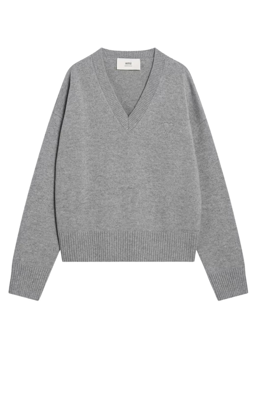 Тъмносиня плетена жилетка Ami Paris Ami de Coeur