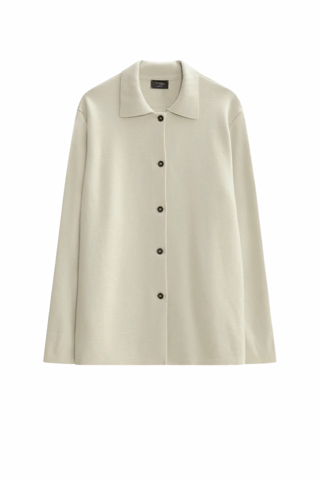 Rtknit The Merino Wool Polo Unisex Overshirt Beige