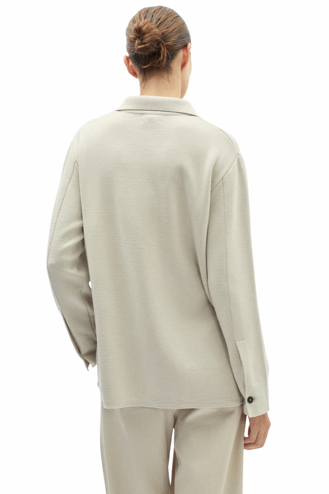 Rtknit The Merino Wool Polo Unisex Overshirt Beige