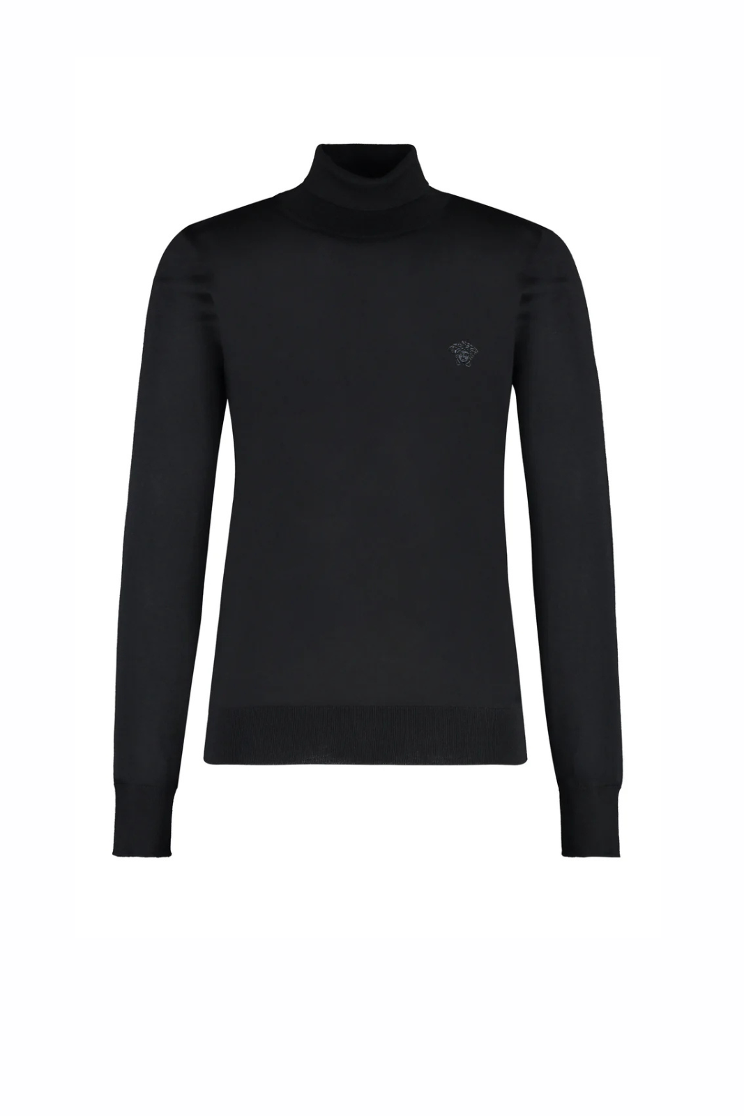 Versace Turtleneck Wool Blend Sweater with Logo