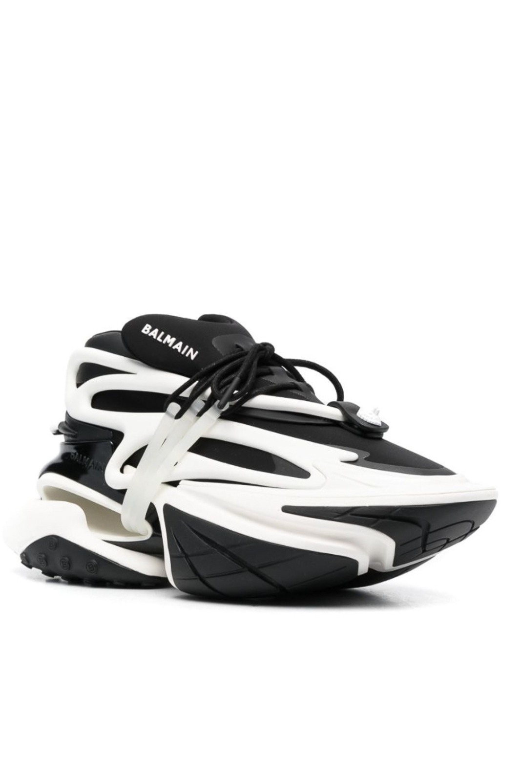 Ниски кецове Balmain Unicorn в бяло и черно