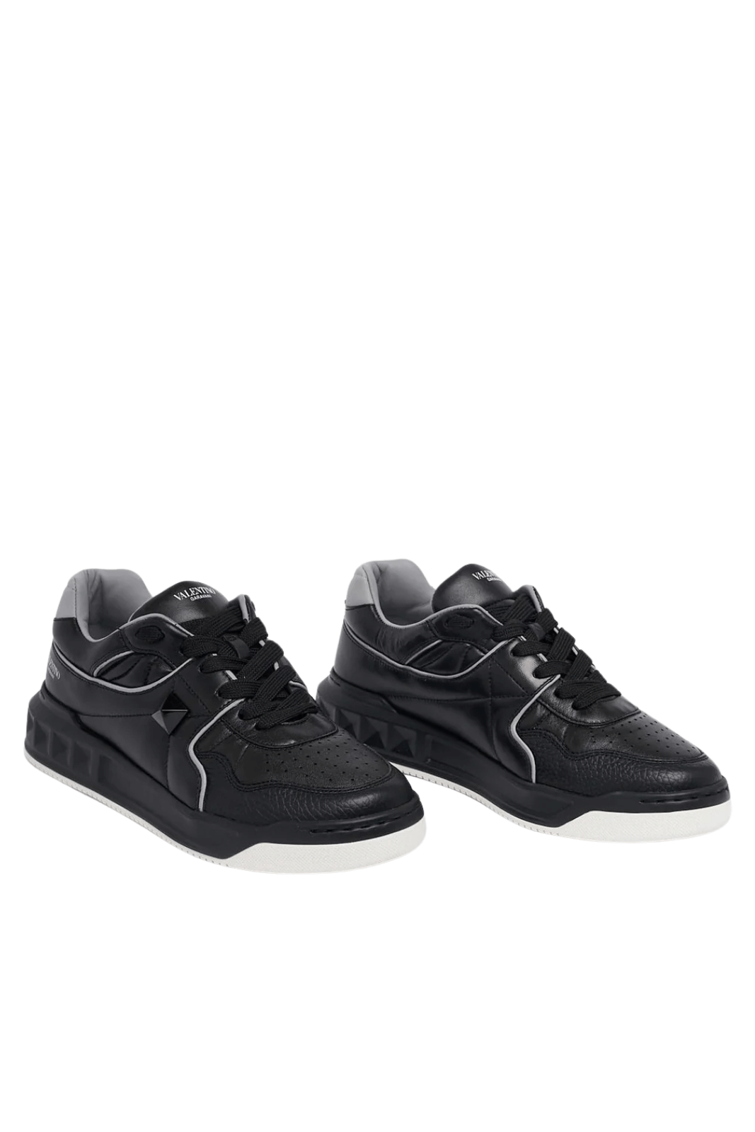 Valentino Garavani One Stud XL Leather Black grey