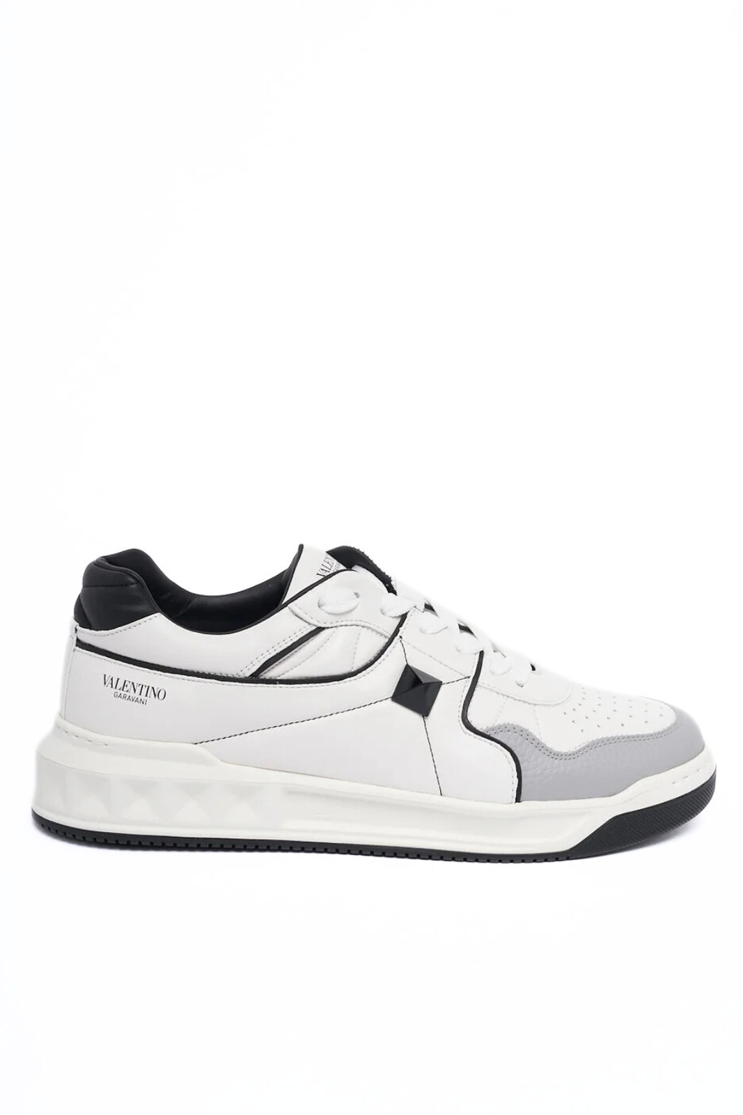 Valentino Garavani One Stud Leather White black Sneakers