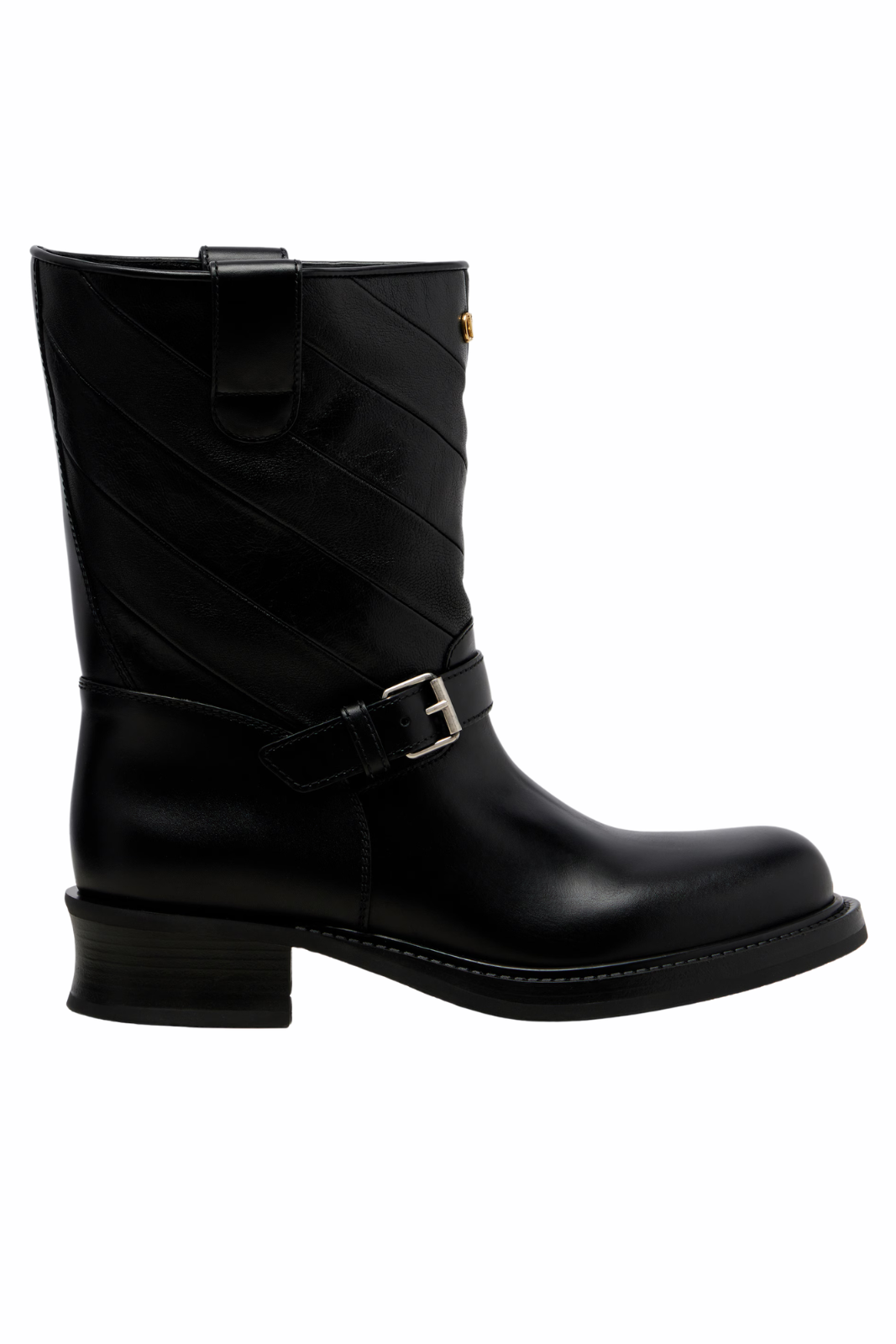 Valentino Garavani VLogo leather biker boots Black