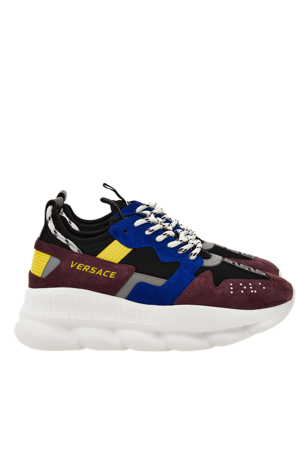 Versace Chain Reaction Low Top In Split Leather-Fabric-Calf Leather multicolor