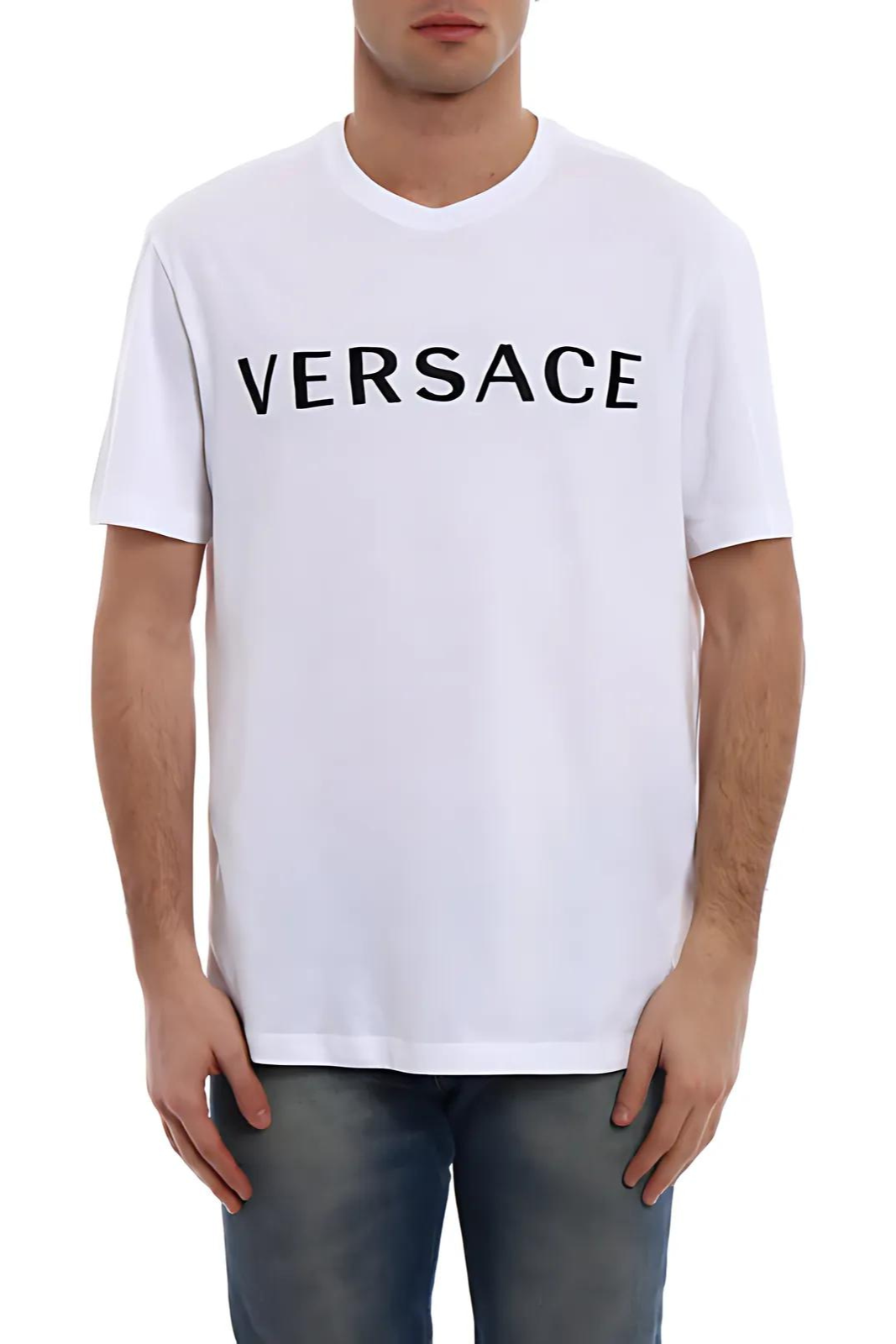 Тениска с бродирано лого на Versace
