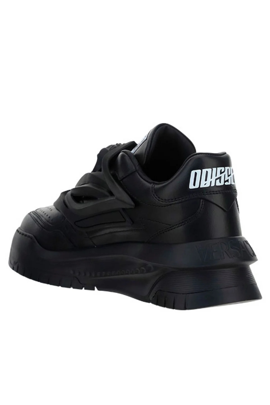 Versace Black sneaker with a visible brand logo on a white background