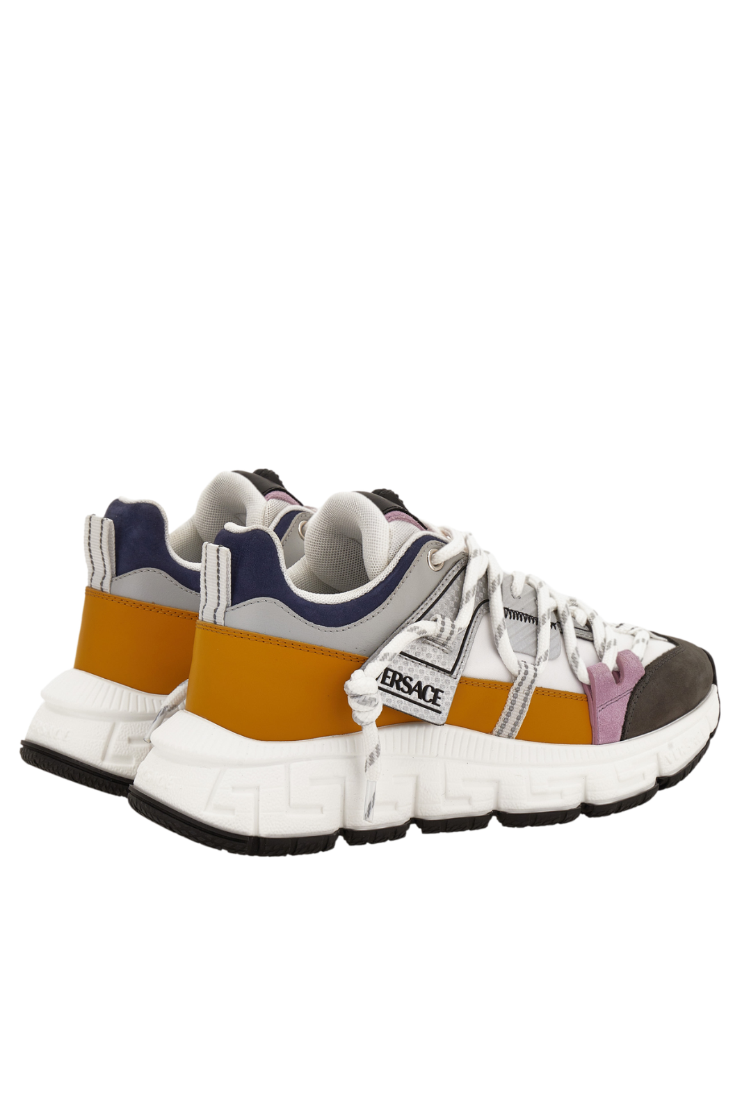 Versace Urban Hike Sneaker In Nabuck-Fabric-Suede-Calf Leather Multicolor
