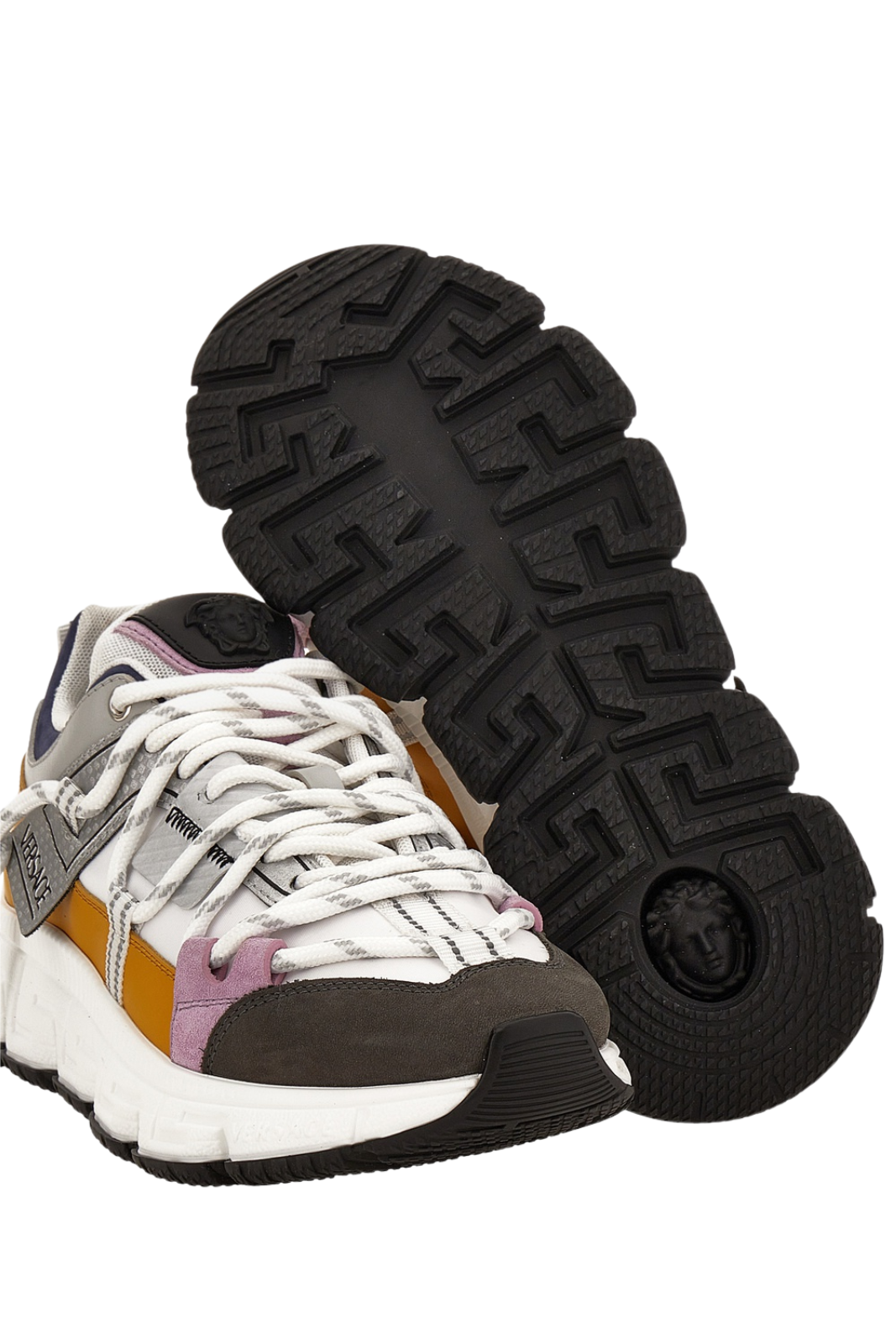 Versace Urban Hike Sneaker In Nabuck-Fabric-Suede-Calf Leather Multicolor