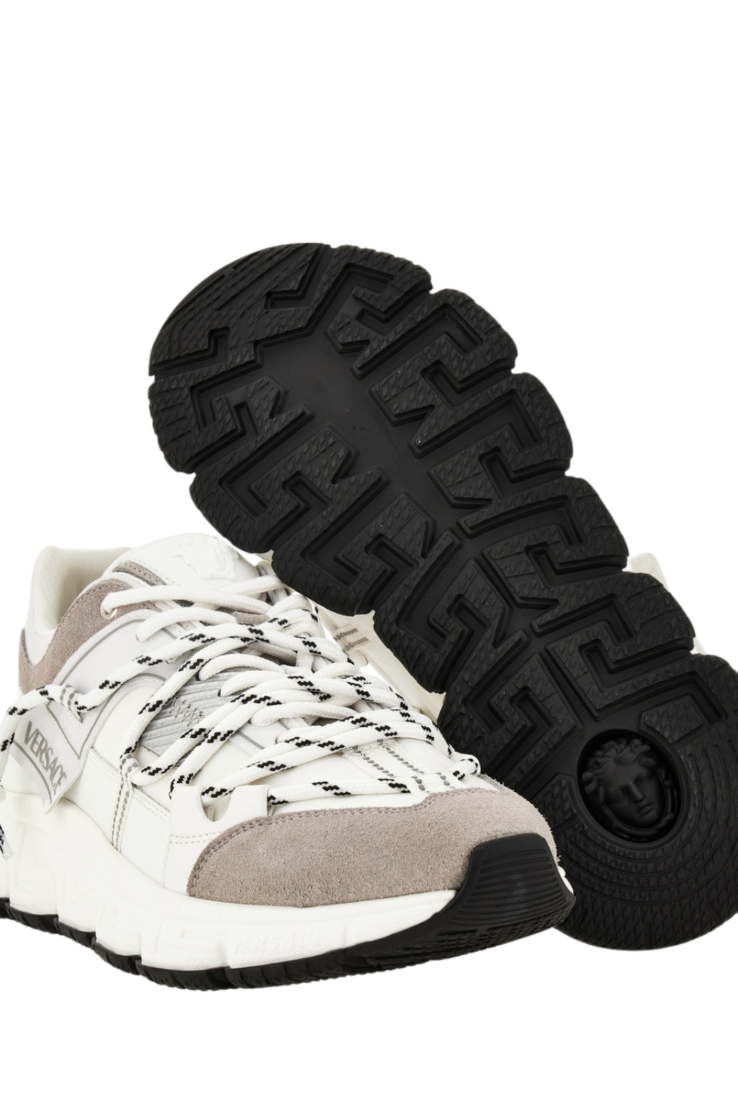 Versace Urban Hike Sneaker In Suede-Calf Leather-Fabric
