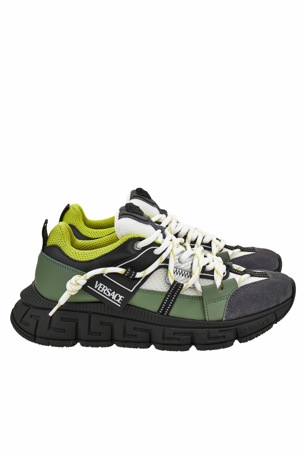 Versace Urban Hike Sneaker In Suede Green