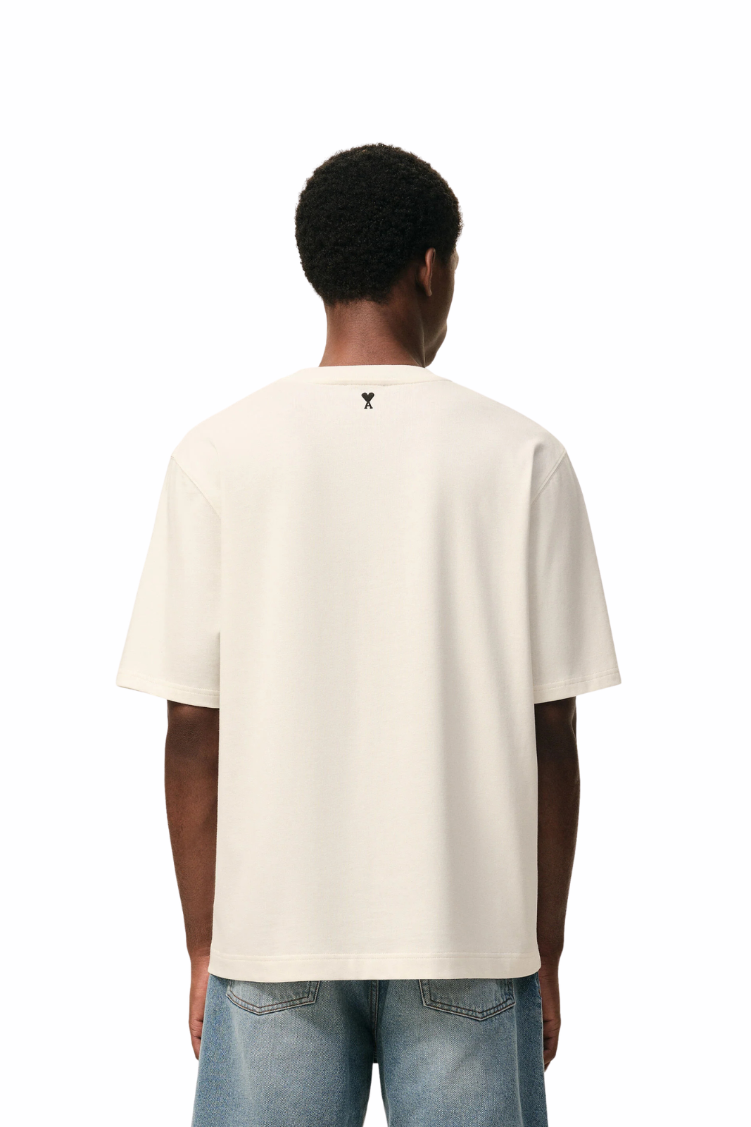 Ami Paris White Cotton Heritage Print T-Shirt