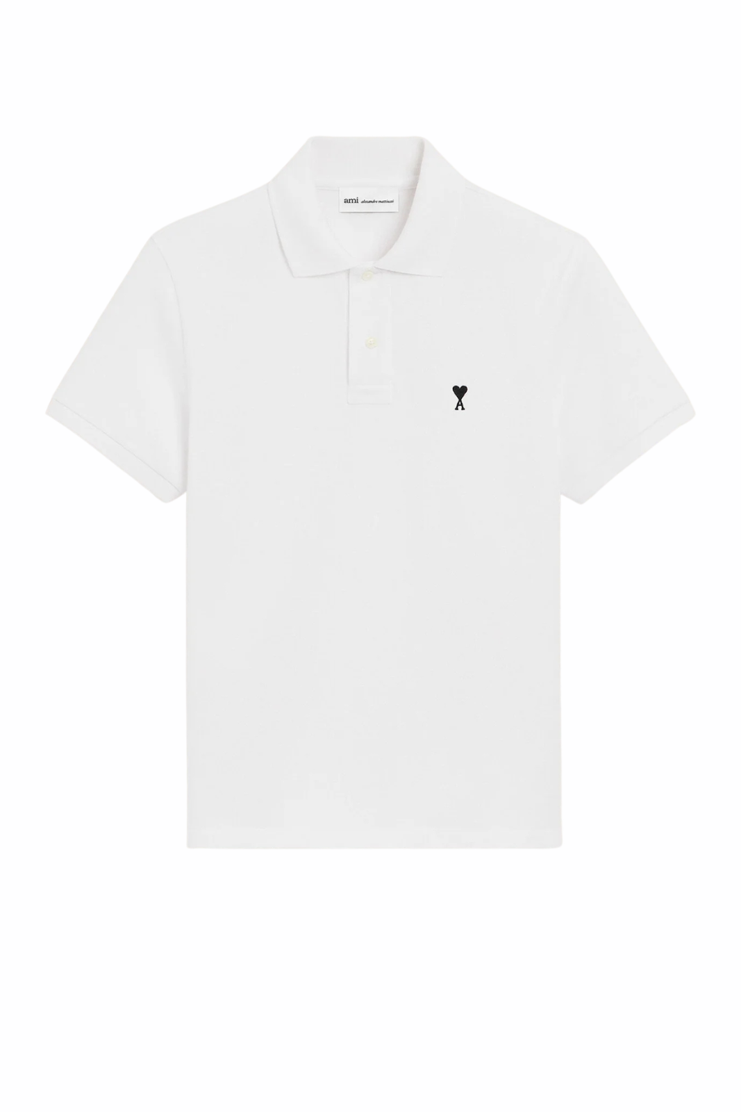 Ami Paris Бяла памучна тениска Ami polo