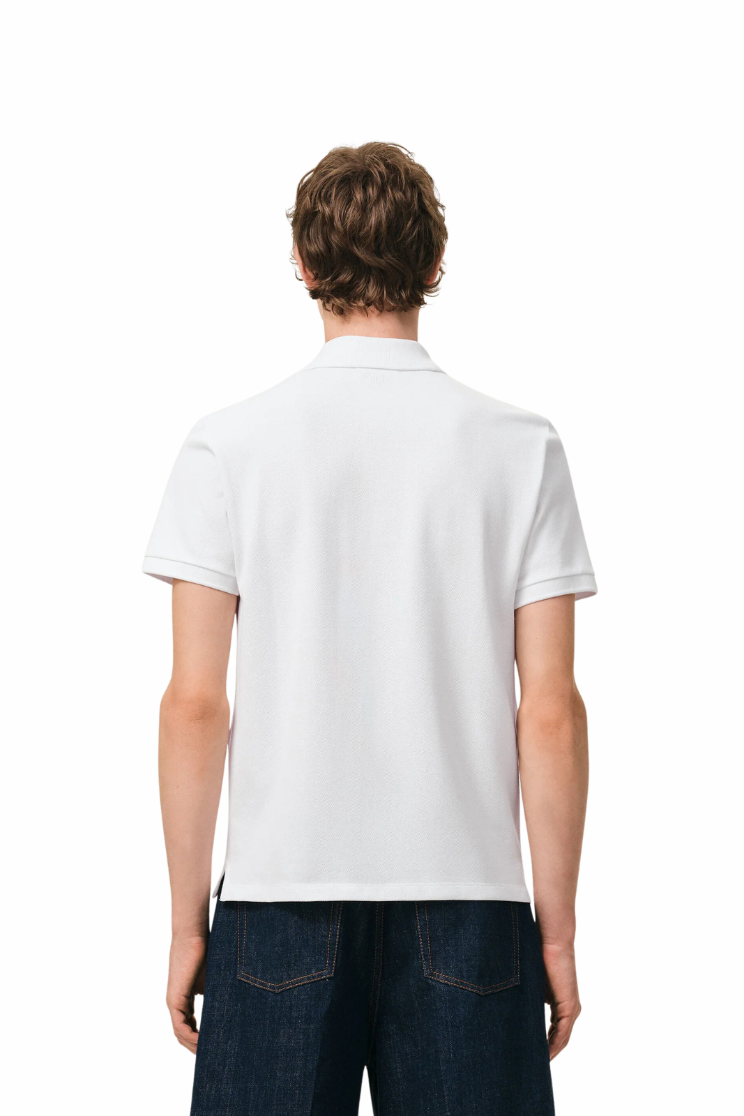 Ami Paris Ami de Coeur Polo Shirt in Cotton Piqué White