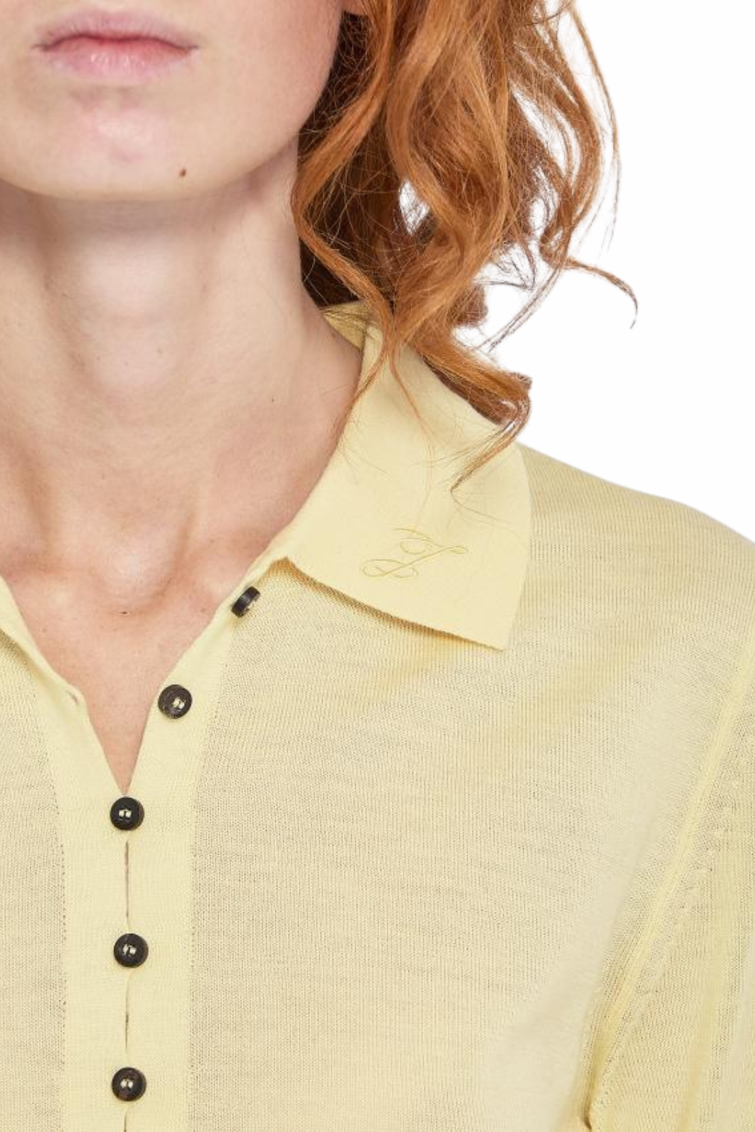 Jacquemus Le Polo Merino long-sleeve polo Yellow shirt