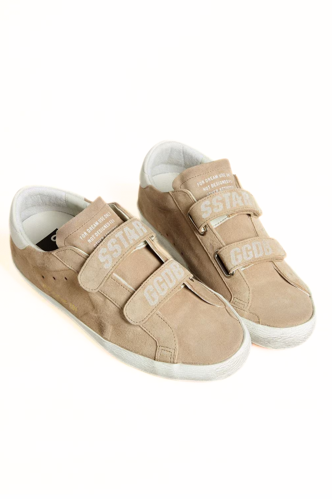 Мъжки кецове Golden Goose Super-Star с велурена звезда и синя лента за ток